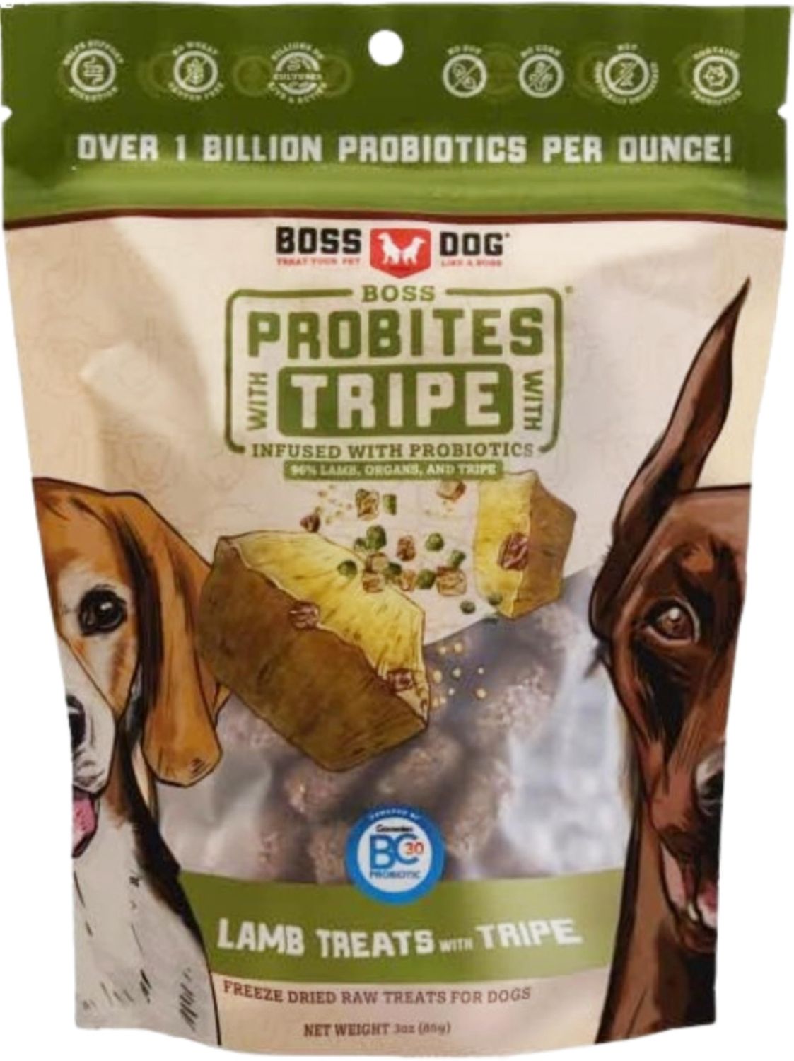 BOSS DOG PROBITES LAMB W/ TRIPE 3OZ CS/6