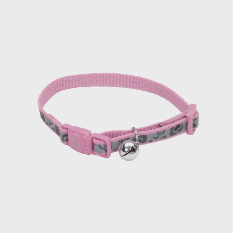 3/8 12IN LAZER BRITE COLLAR OINK HEART CAT