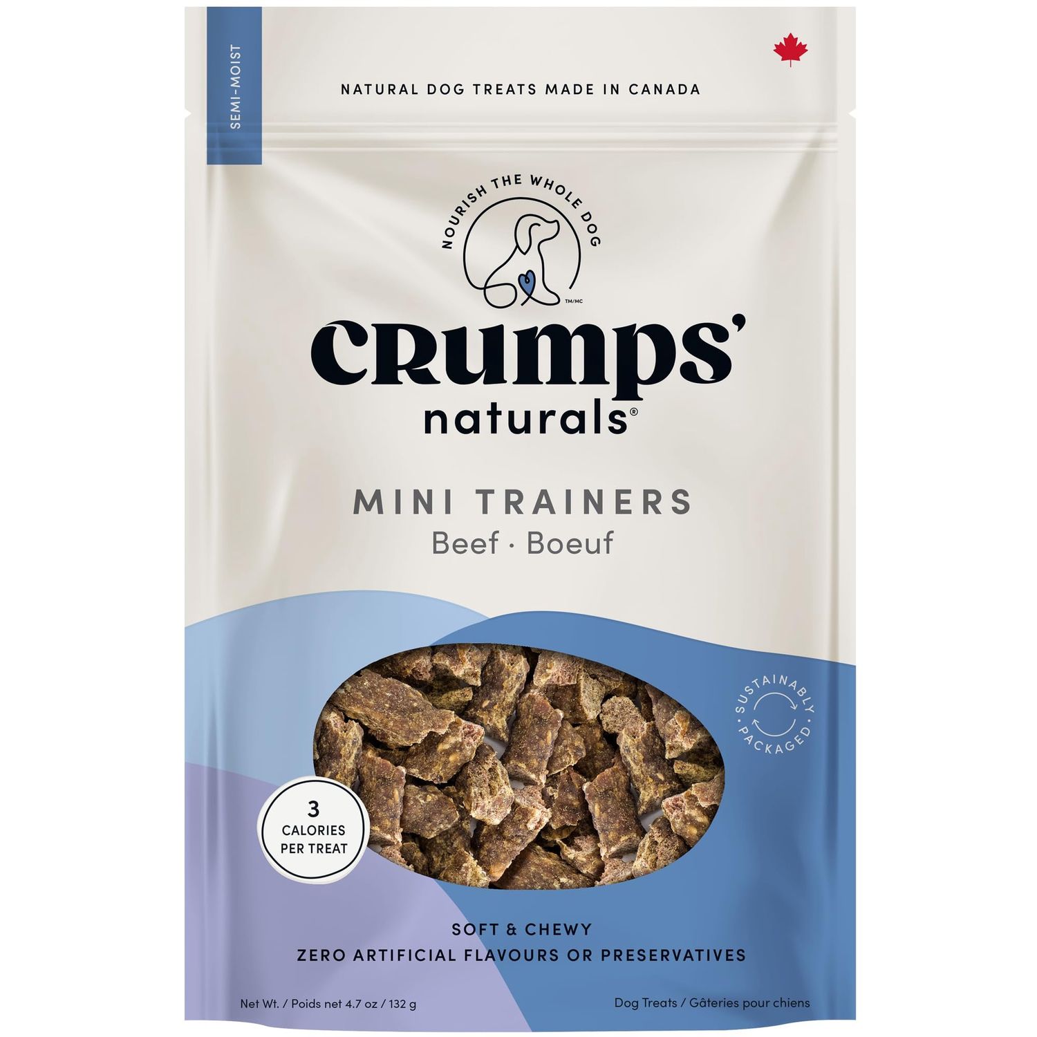 Crump&#39;s Naturals Mini Trainers Beef 4.7 OZ
