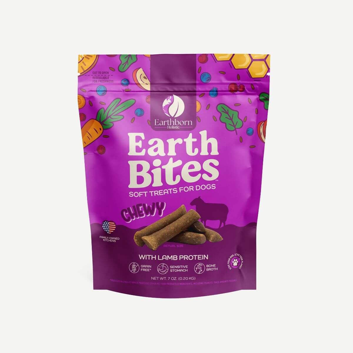 7OZ EARTHBITES DOG GF CHEWY LAMB