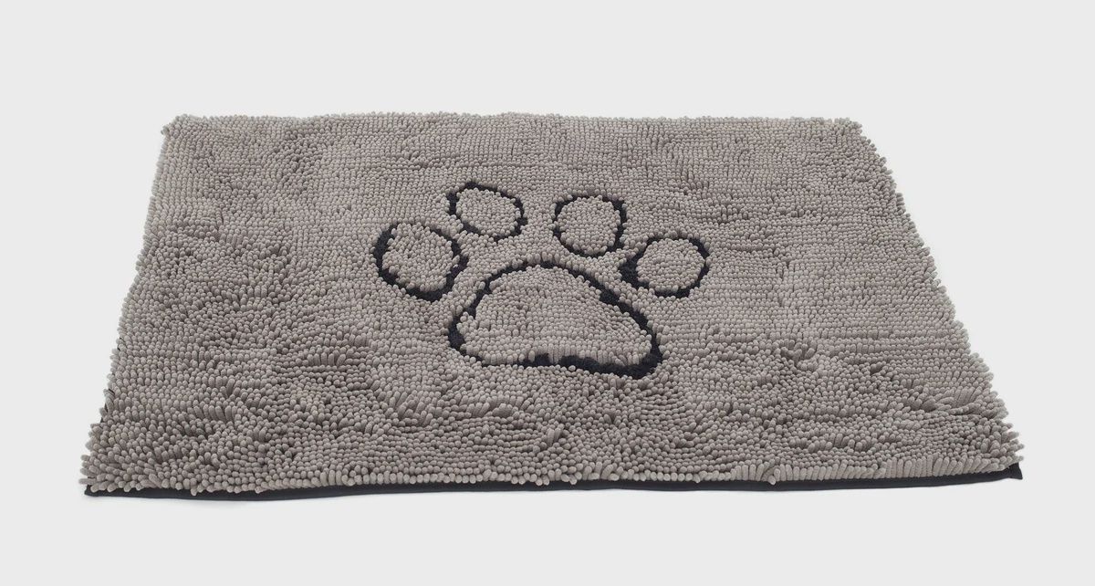DIRTY DOG SM SILVER GREY W/ DARK GREY PAW 23X16 CS/24