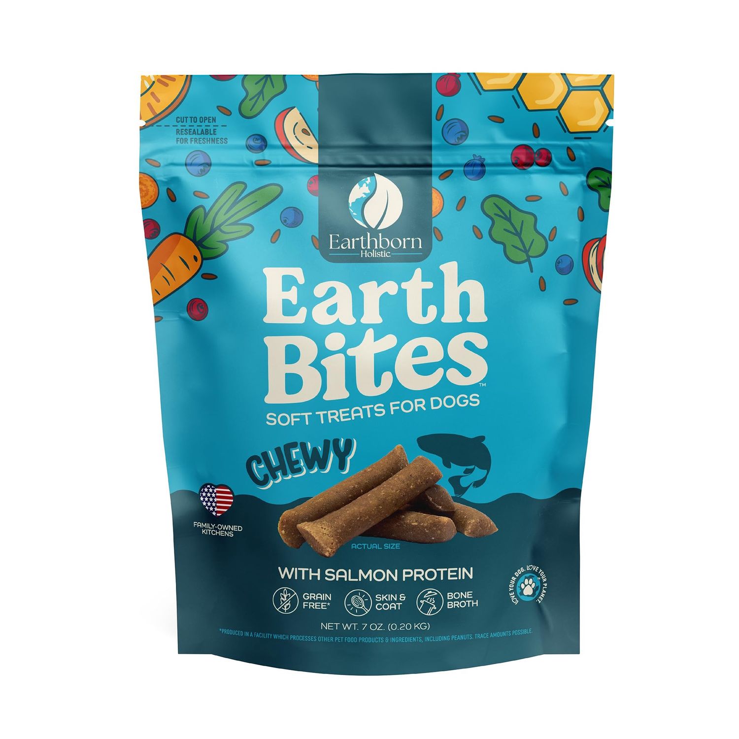 7OZ EARTHBITES DOG GF CHEWY SALMON