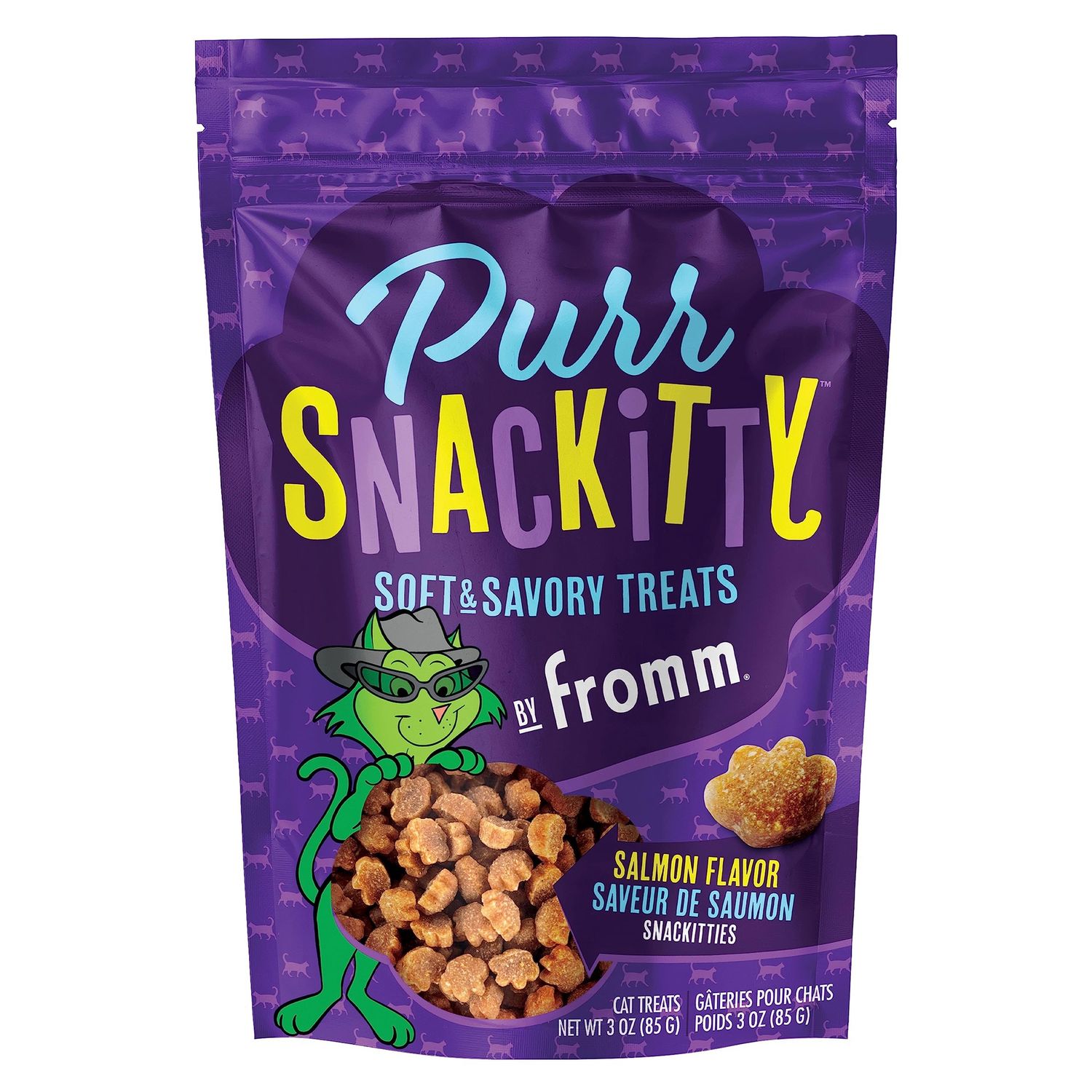 FROMM PURR SNACKITTY SALMON TREATS CAT 3OZ 6/CS