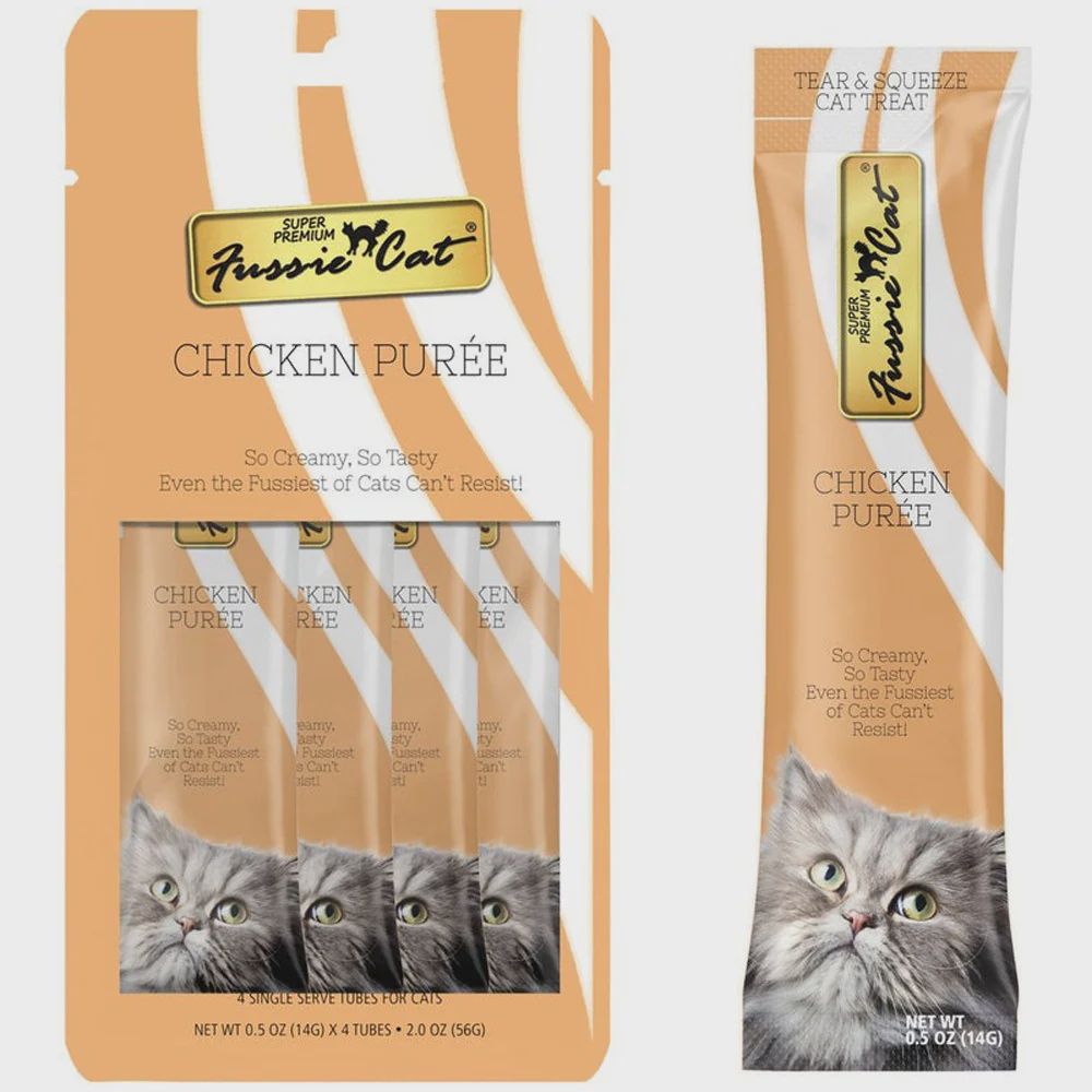 FUSSIE CAT CHICKEN PUREE 4PK