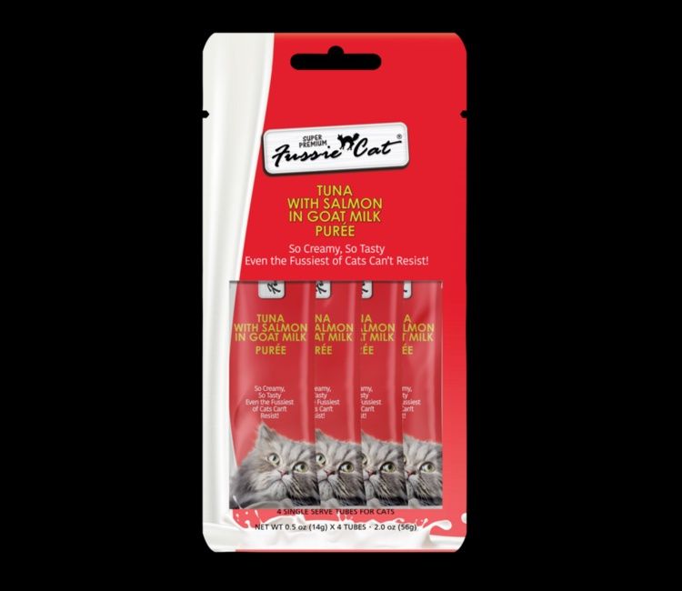 FUSSIE CAT GF TUNA W/ SALMON IN GOATS MILK 4CT