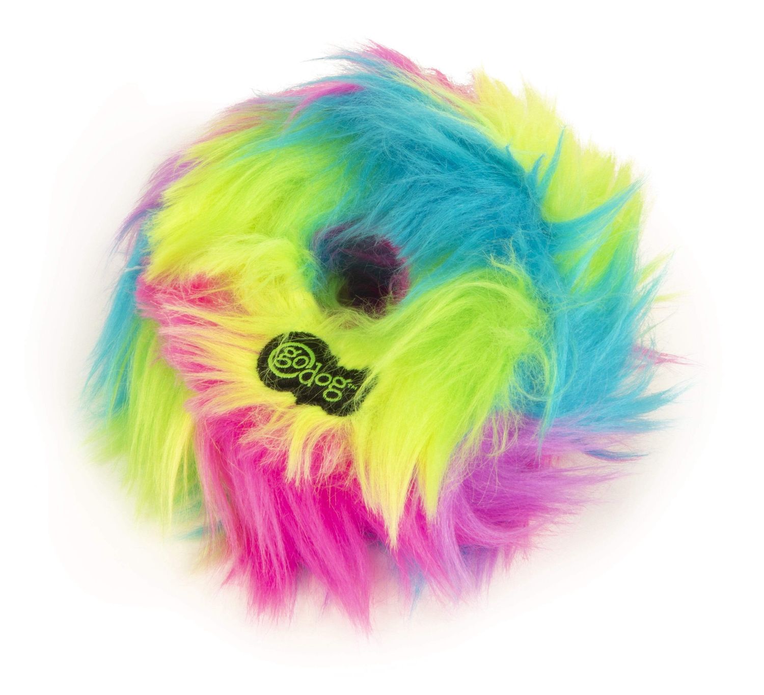 GO DOG LARGE FURBALLZ RINGS RAINBOW