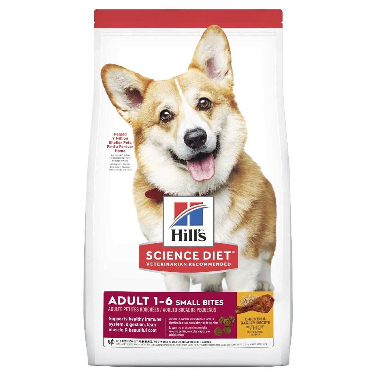 15# HILLS SCIENCE DIET SMALL BITES CHICKEN &amp; BARLEY ADULT