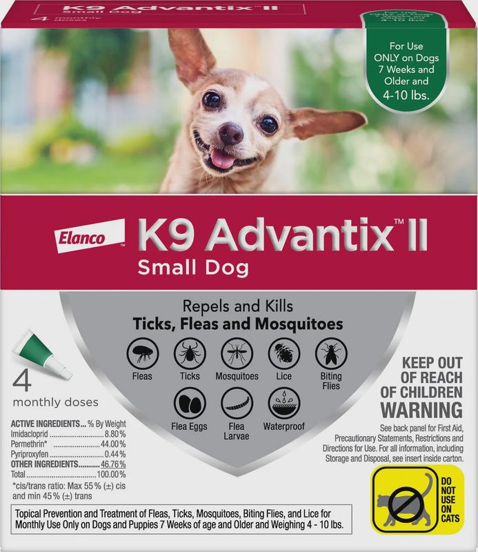 K9 ADVANTIX II 4-10# 4PK