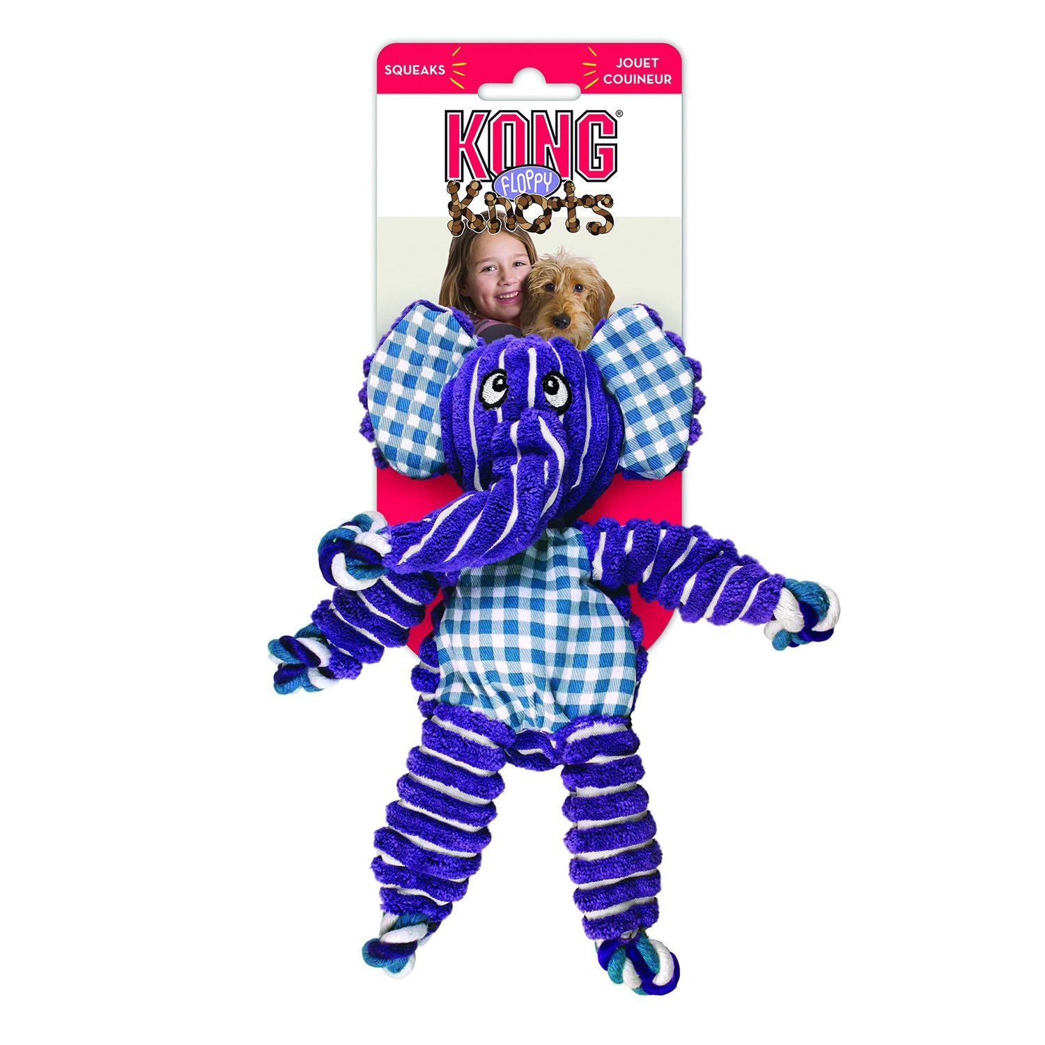 KONG FLOPPY KNOTS ELEPHANT SM/MD