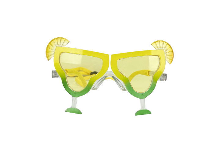 3.5X5 9&quot; MARGARITAVILLE SUNGLASSES YELLOW/GREEN