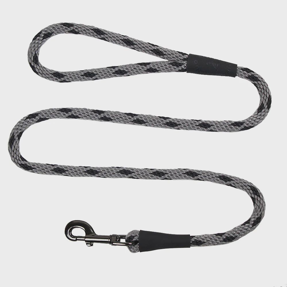 3/8&quot;x6&#39; Black Ice Silver Mendota Leash