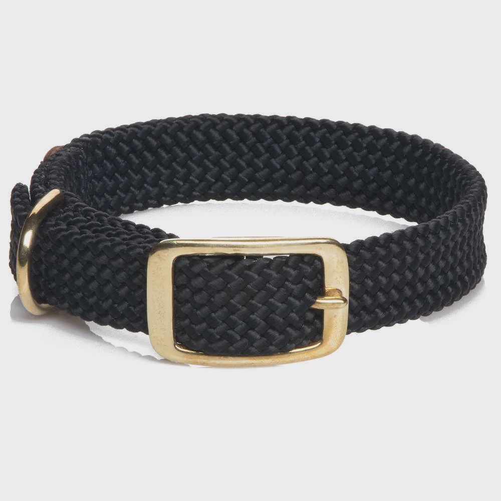 MENDOTA DOUBLE BRAID JR COLLAR 9/16&quot;W UP TO 14&quot; BLACK