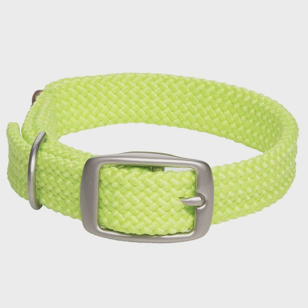 MENDOTA DOUBLE BRAID JR COLLAR 9/16&quot;W UP TO 14&quot; LIME