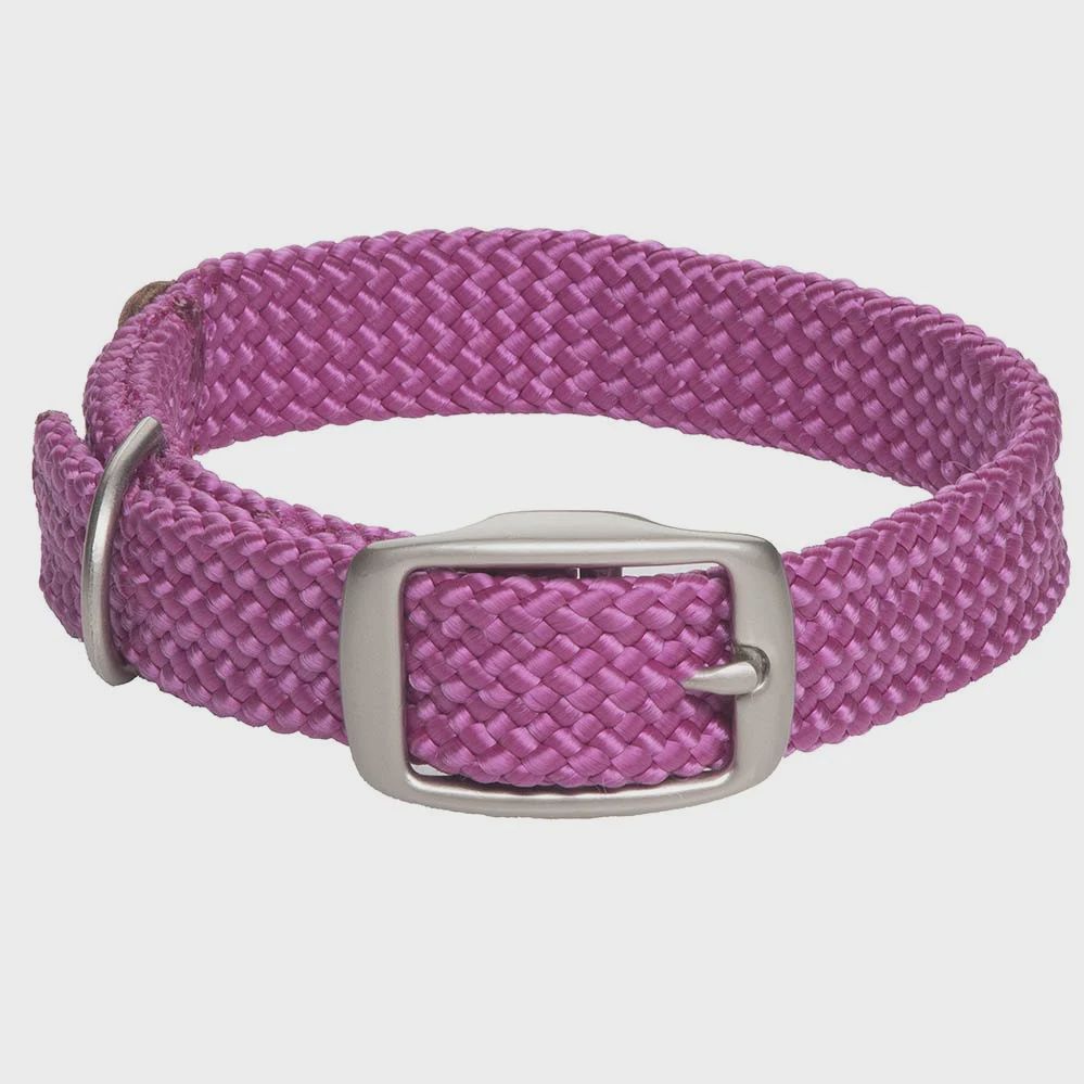 MENDOTA DOUBLE BRAID JR COLLAR 9/16&quot;W UP TO 14&quot; RASPBERRY