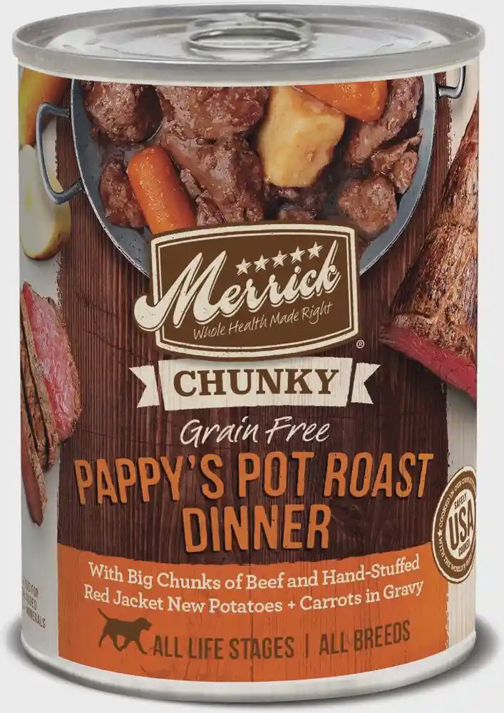 MERRICK CHUNKY PAPPY&#39;S POT ROAST DINNER 12.7OZ CS/12
