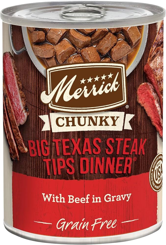 MERRICK CHUNKY BIG TEXAS STEAK TIPS DINNER 12.7OZ CS/12