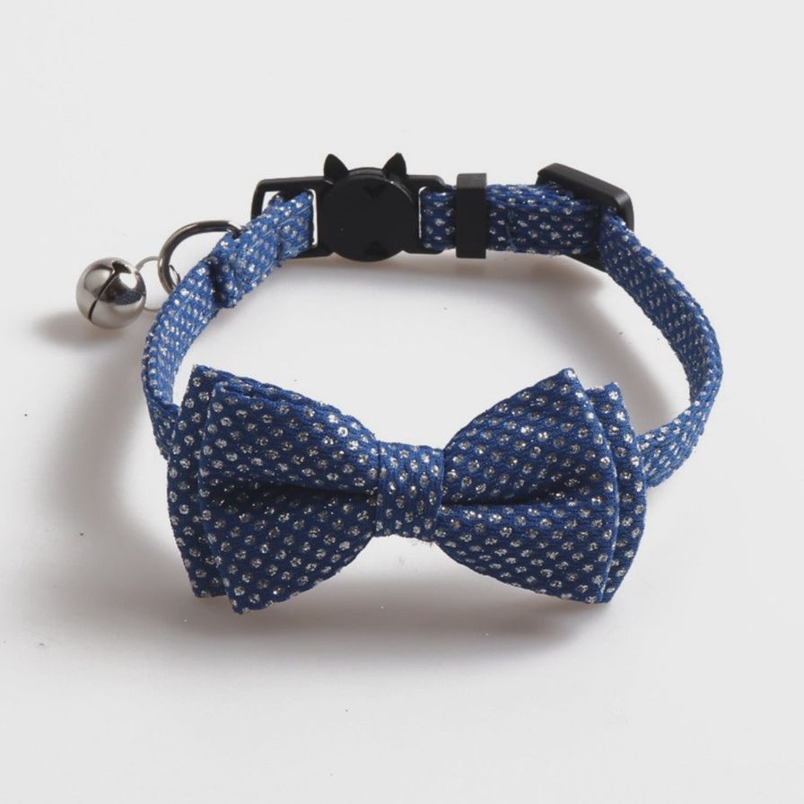 MOKKA - GLITTER BELL CAT COLLAR - BLUE
