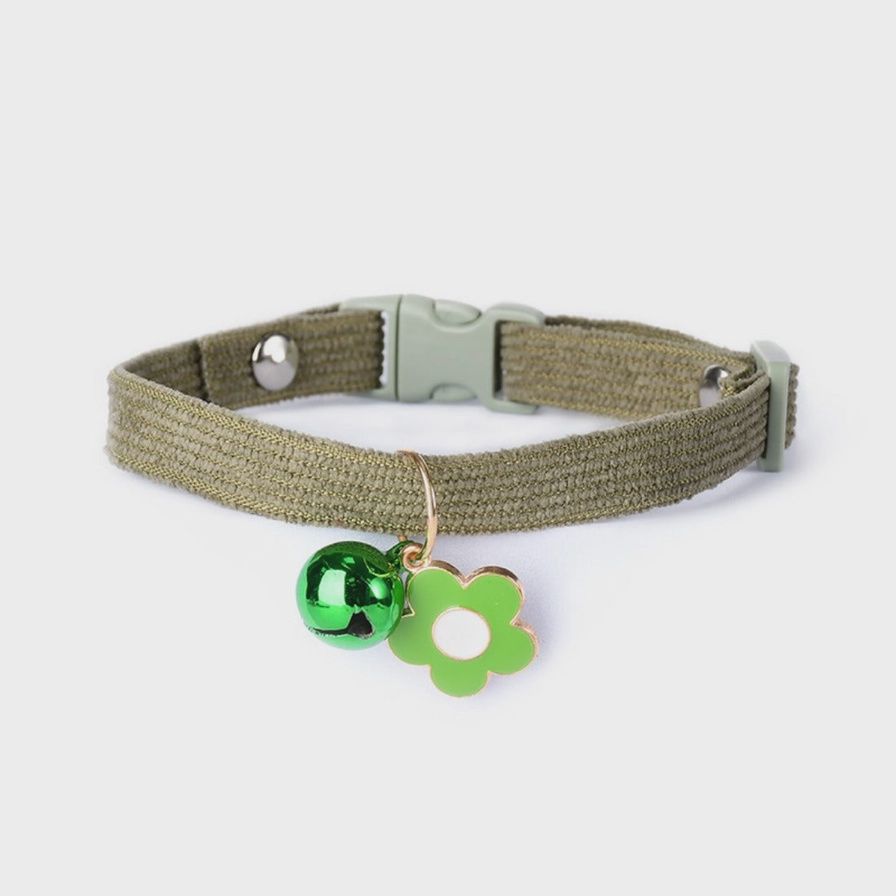 MOKKA - COLORFUL BELL CAT COLLAR - GREEN X-SMALL