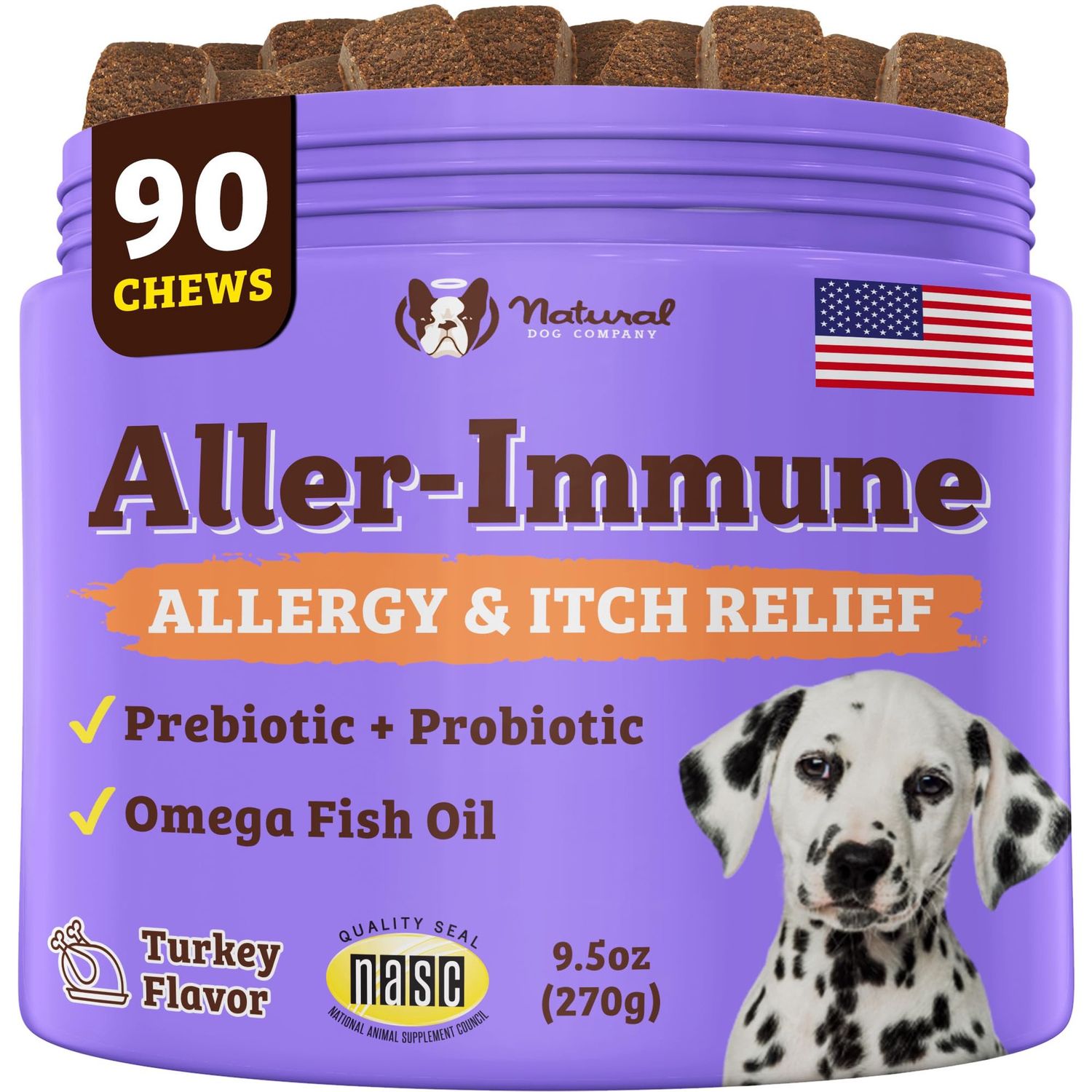 NATURAL DOG COMPANY ALLER IMMUNE CHEWS 90CT