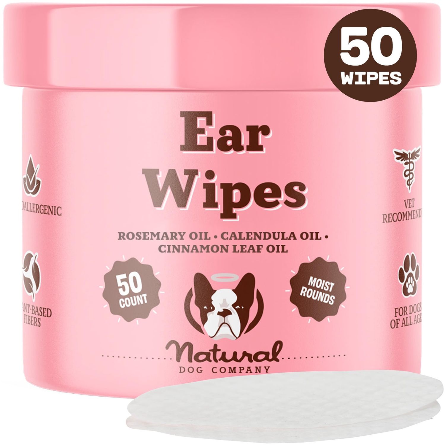 NATURAL DOG COMPANY EAR WIPES CS/4