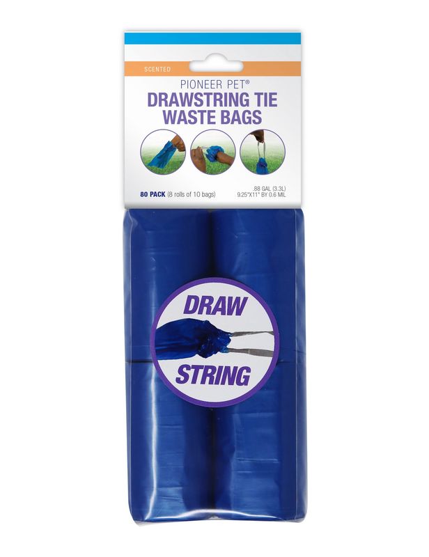 DRAWSTRING TIE WASTE BAGS 8PK