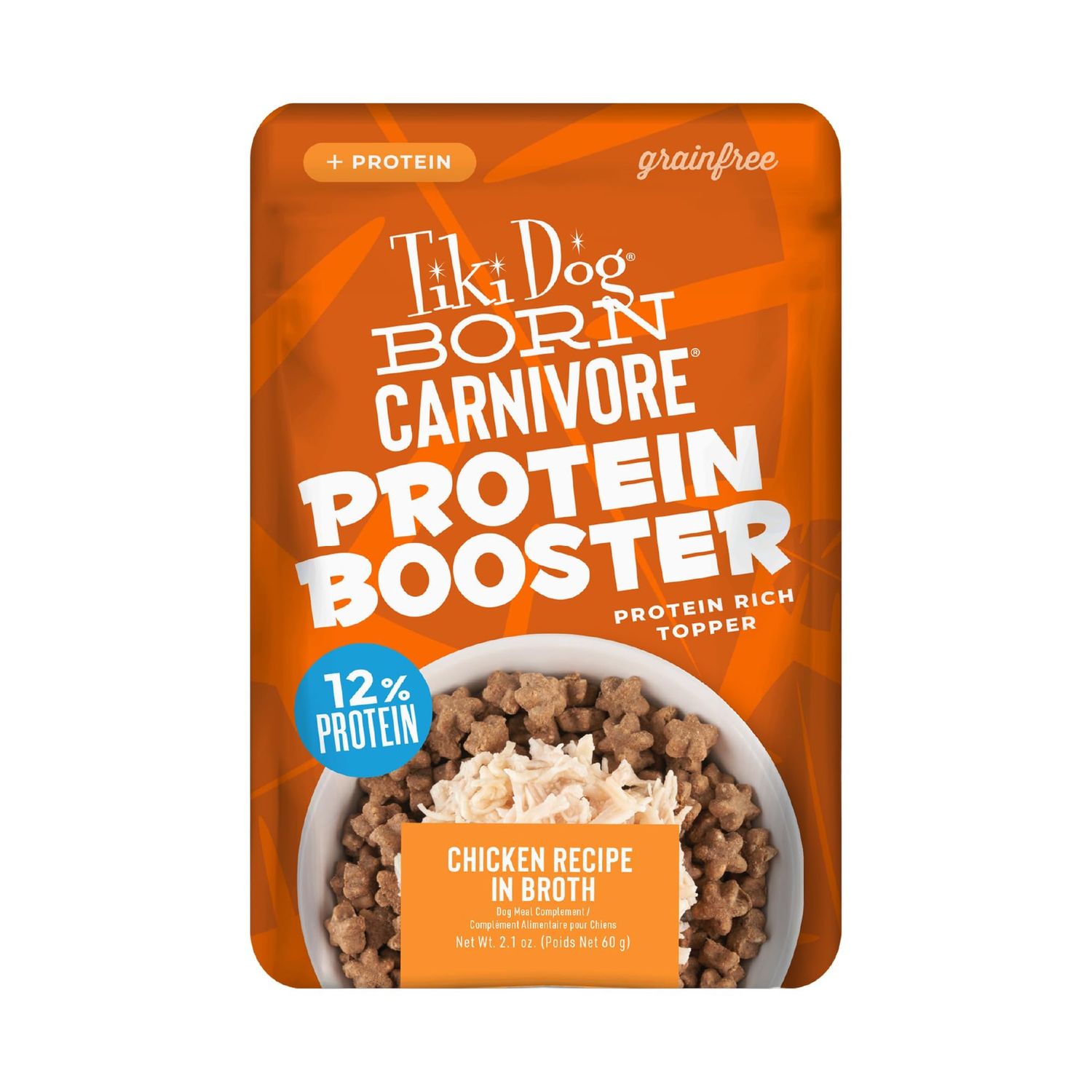 TIKI DOG PROTEIN BOOSTER TOPPER CHICKEN 2.1OZ CS/12