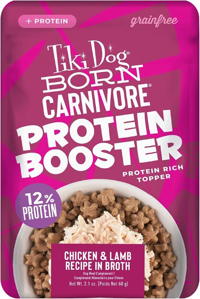 TIKI DOG PROTEIN BOOSTER TOPPER CHKN/LAMB 2.1OZ CS/12