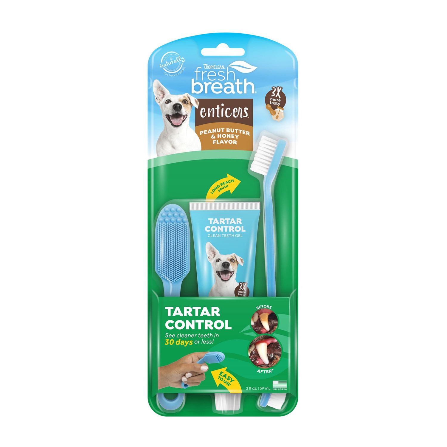 2OZ TROPICLEAN FRESH BREATH ENTICERS KIT PB&amp;HONEY