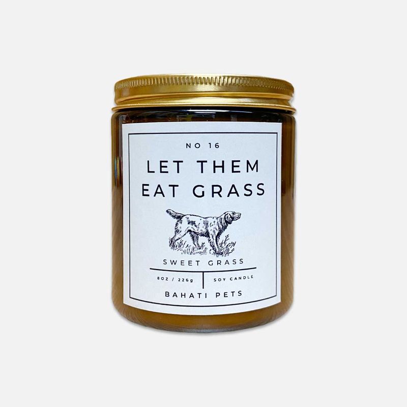 LET THEM EAT GRASS: SWEET GRASS SOY ODOR ELIMINATION CANDLE