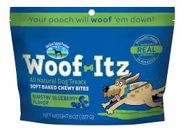 8OZ ANP WOOF ITZ BURSTIN BLUEBERRY DOG TREAT CS/6