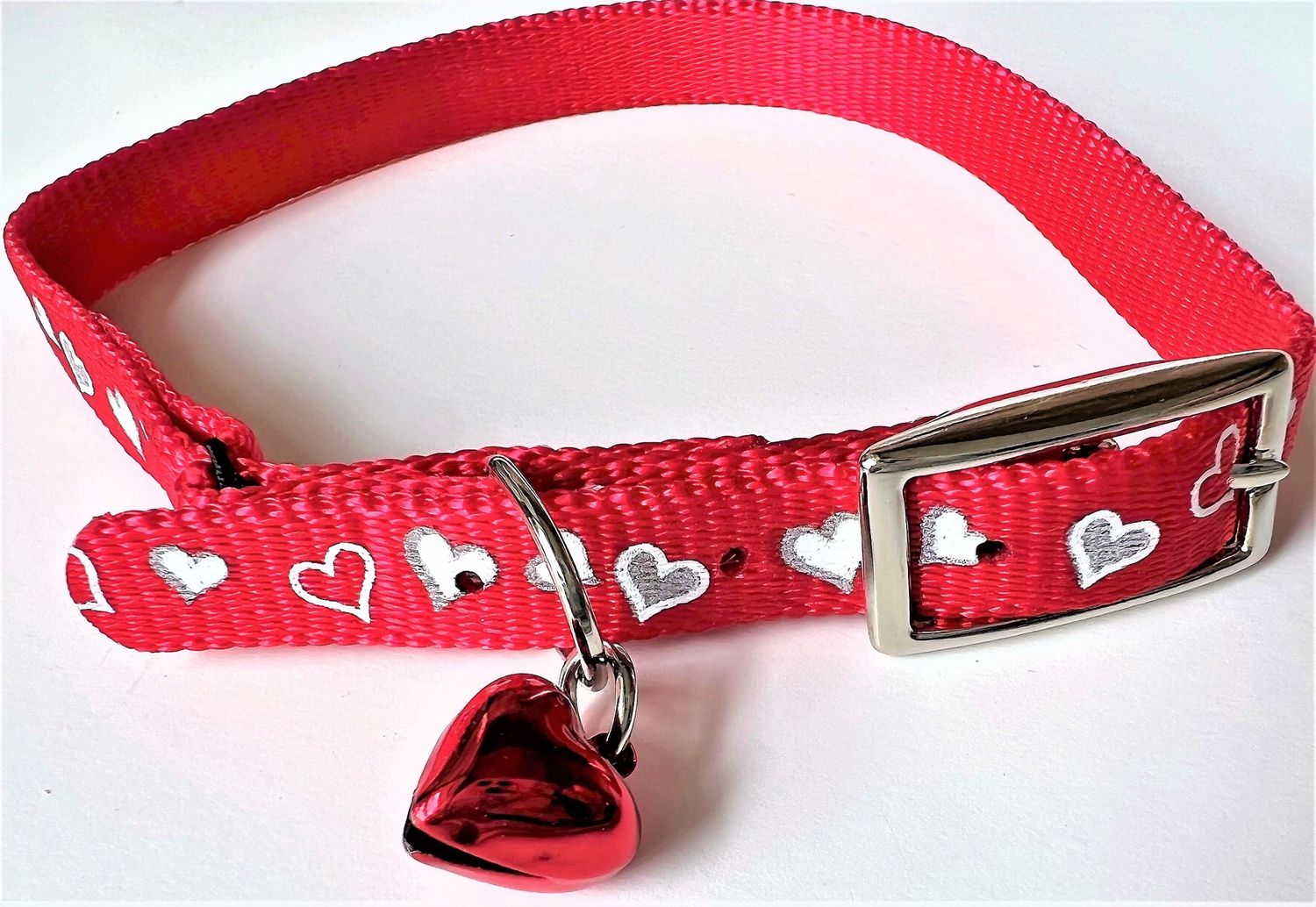 3/8&quot; RED HEARTS CAT CLR/BK 12