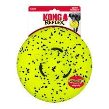 KONG REFLEX GLIDE FLYER DOG TOY YELLOW