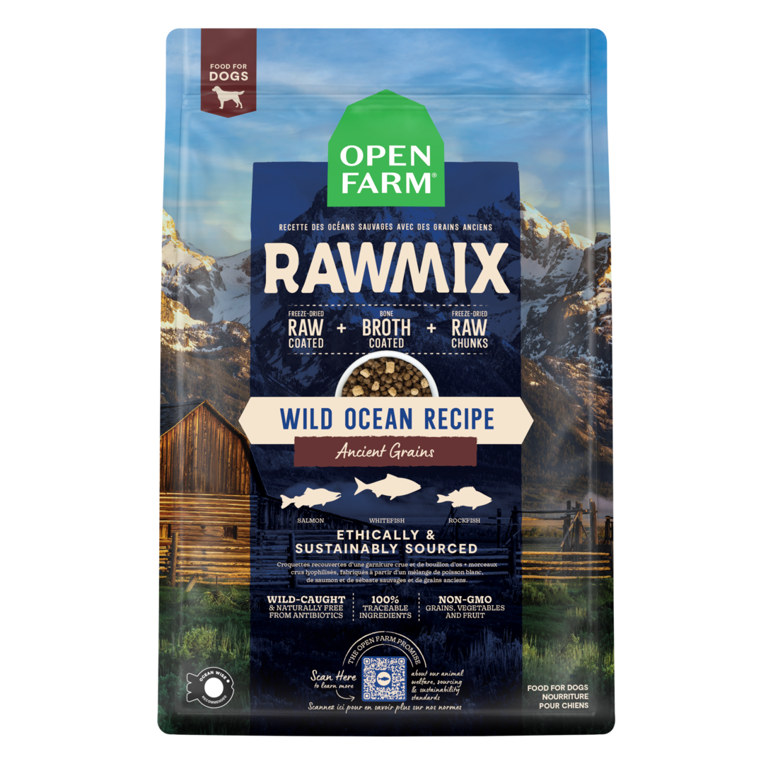 20# OPEN FARM RAWMIX WILD OCEAN WITH ANCIENT GRAINS DOG
