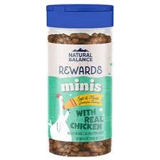 5.3OZ NATURAL BALANCE LID MINI REWARDS SOFT &amp; CHEWY CHICKEN TREATS CS/10