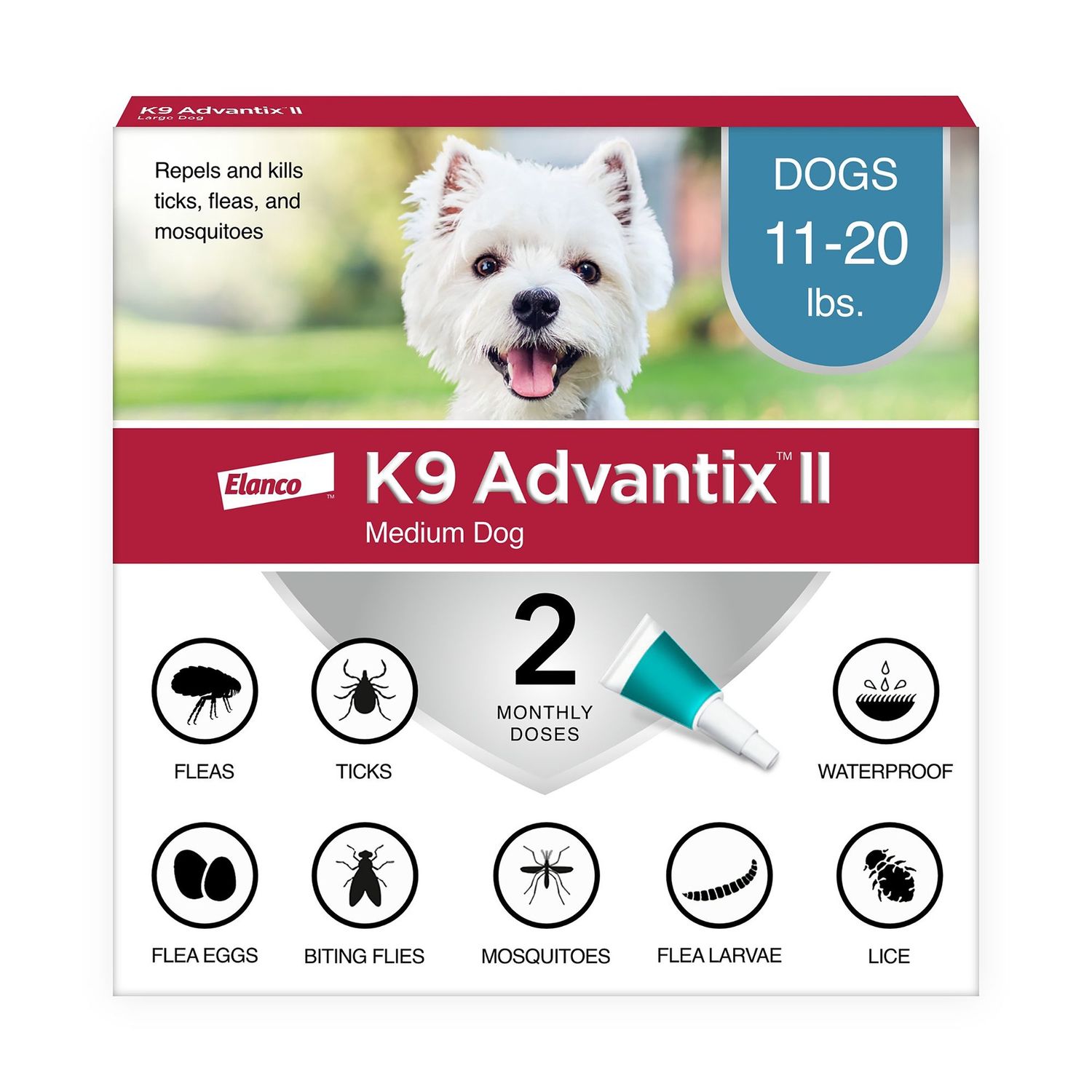 K9 ADVANTIX II 11-20# SINGLE D