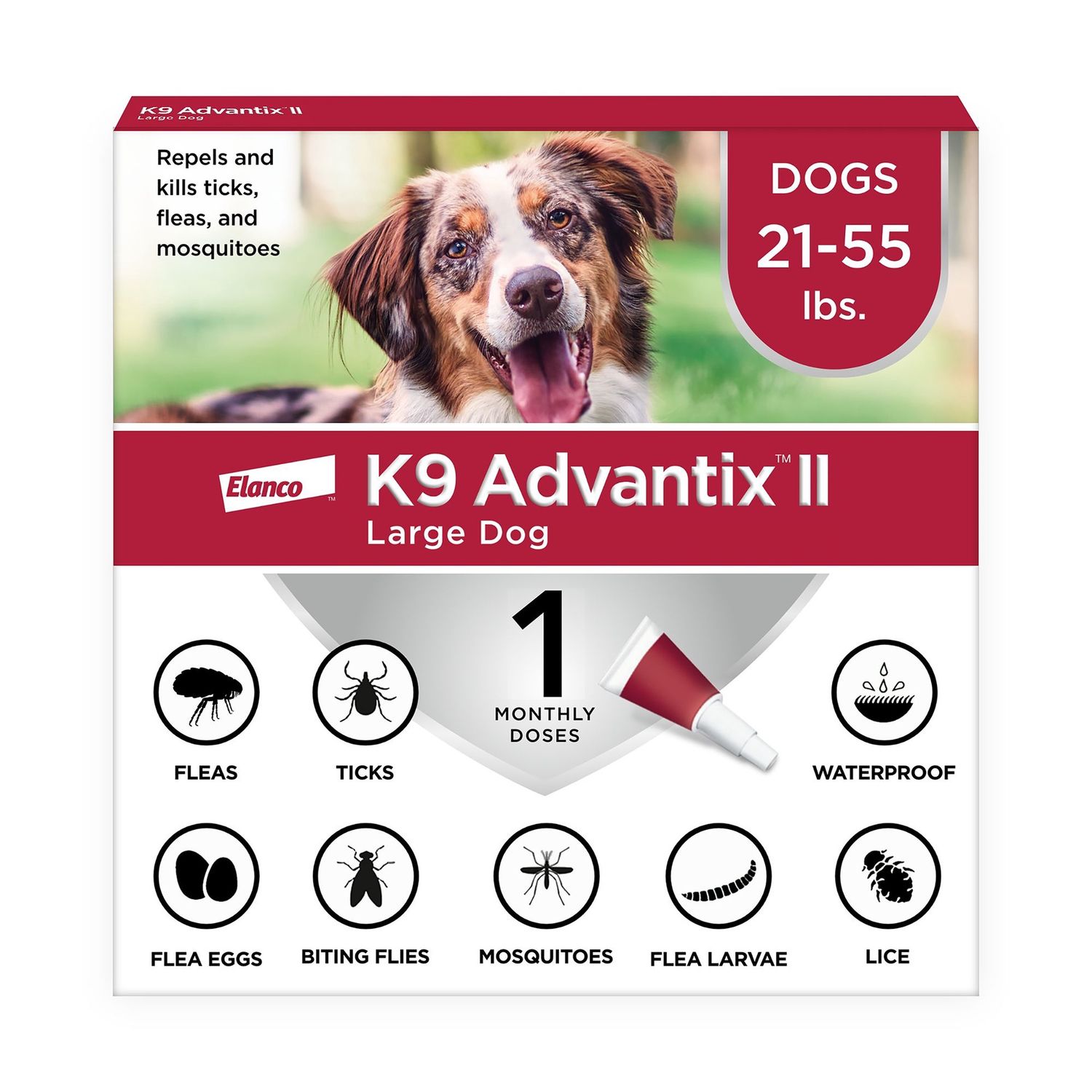 K9 ADVANTIX II 21-55# SINGLE D