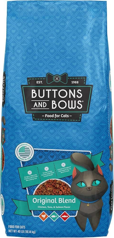 BUTTONS &amp; BOWS CAT FOOD 40#