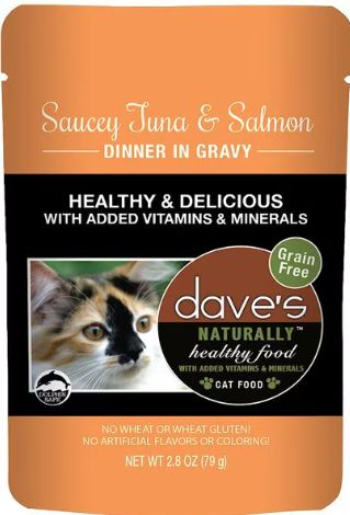 DAVES CAT POUCHES TUNA/SALMON