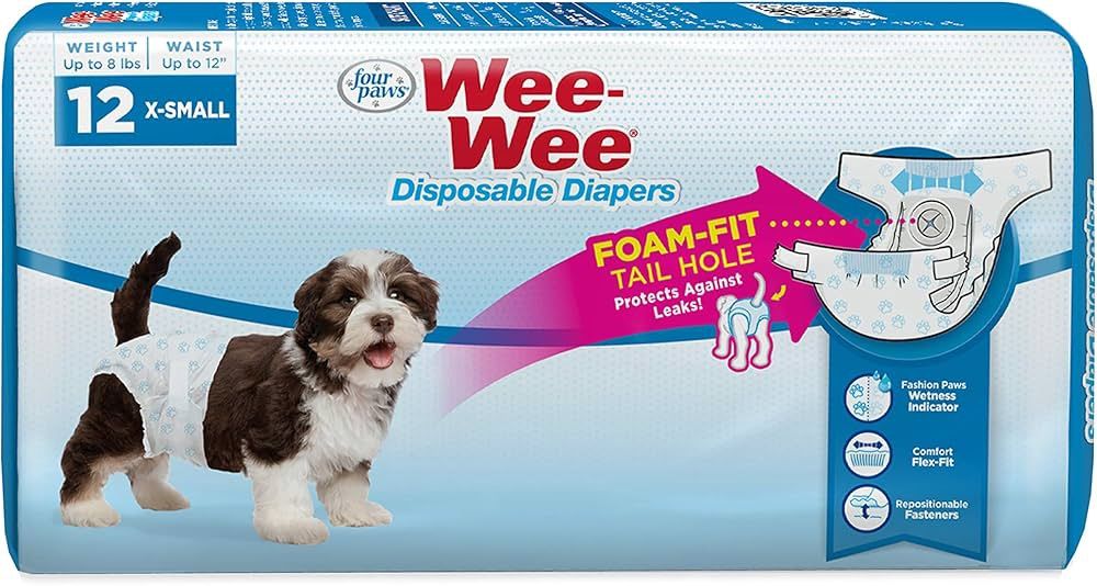 FOUR PAWS X-SM WEE-WEE DIAPERS