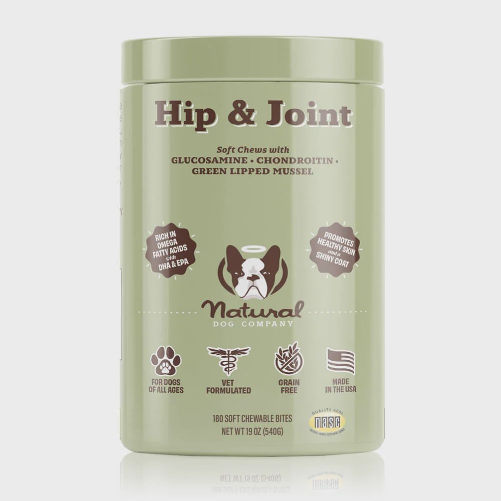 NATURAL DOG COMPANY HIP &amp; JOINT CHEW 180CT CS/4