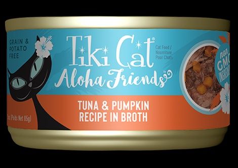 2.8OZ TIKI CAT ALOHA TUNA/PUMPKIN CS/12