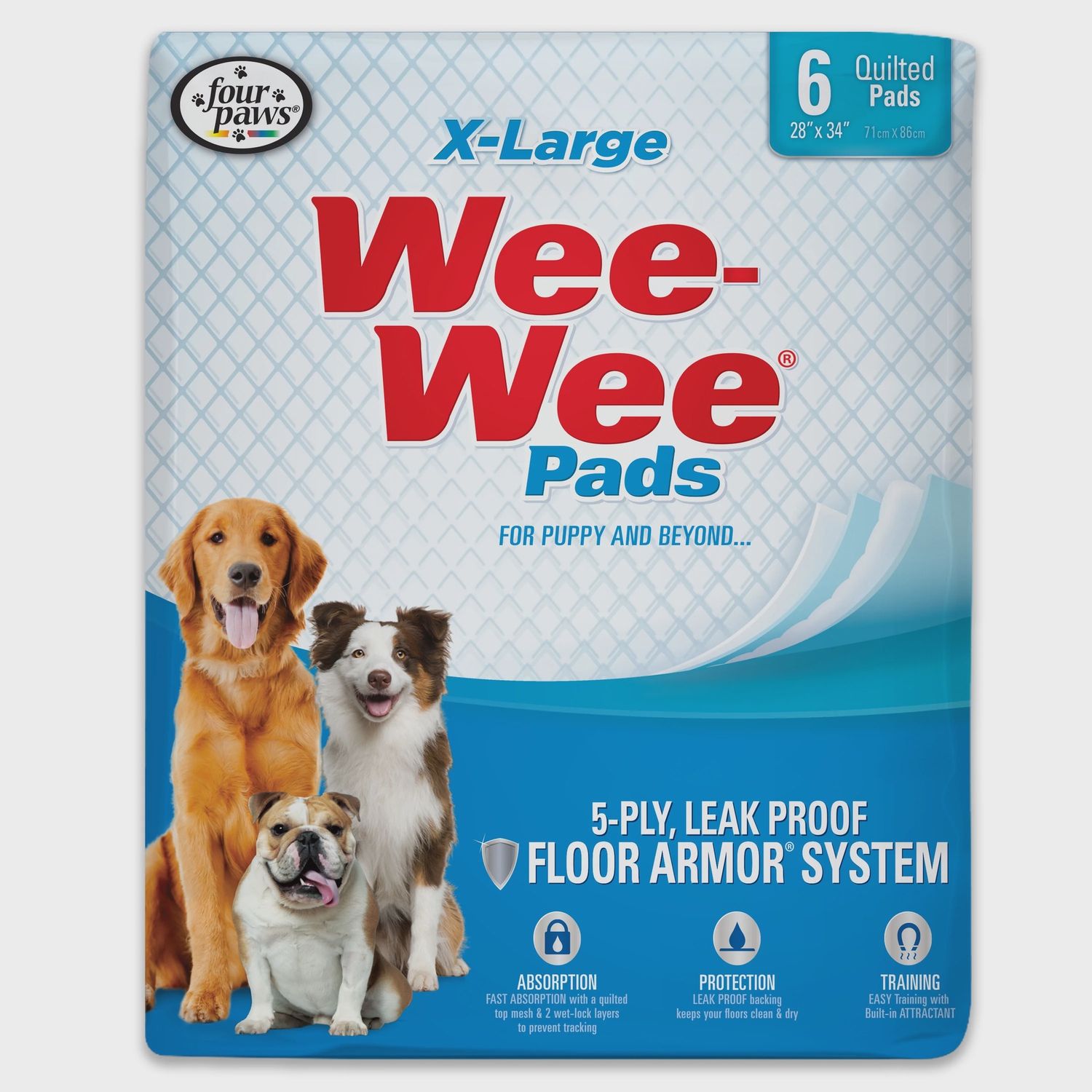 WEE-WEE PADS 28X 34 6 CT