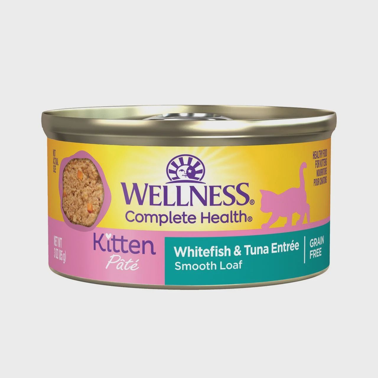 WELLNESS KITTEN WHITEFISH &amp; TUNA 3OZ