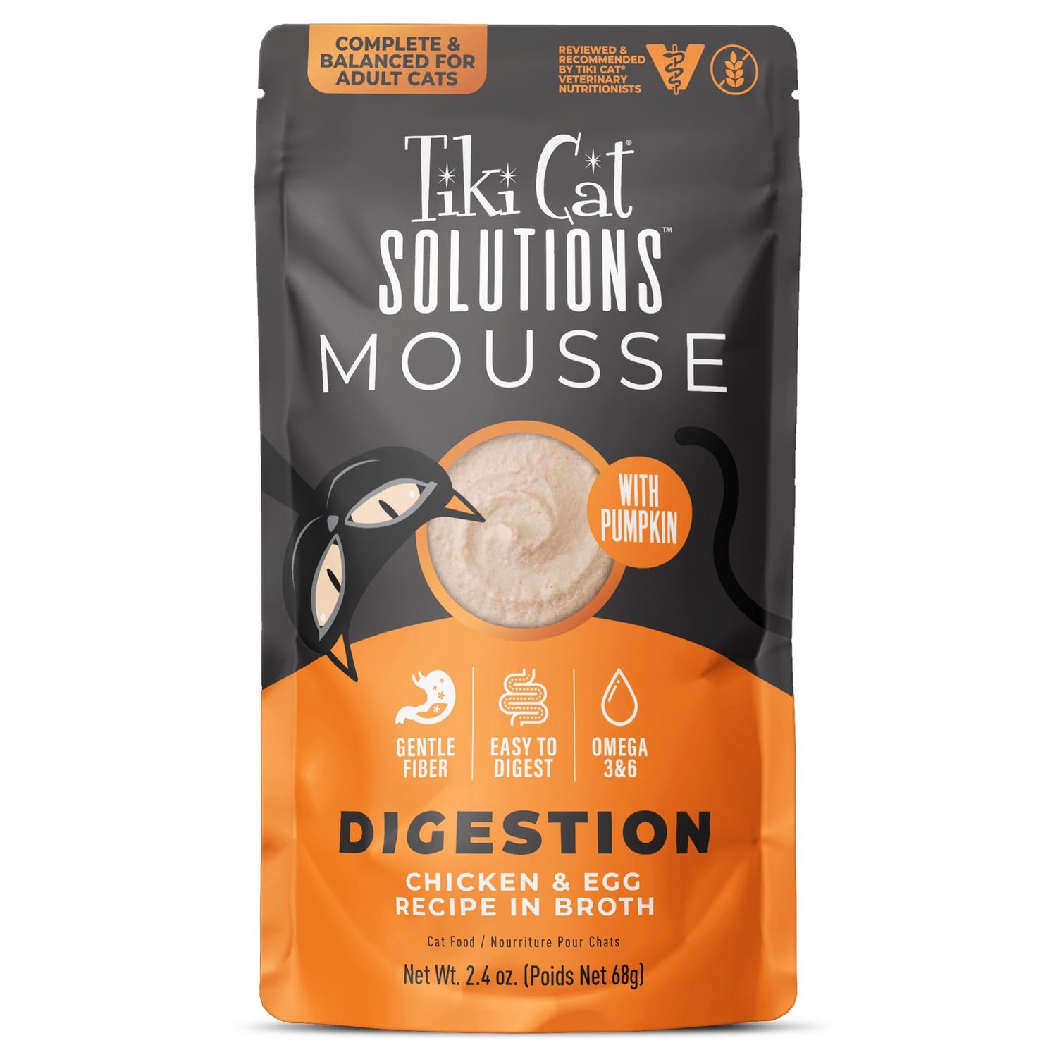 TIKI CAT SOLUTIONS MOUSSE CHICKEN &amp; EGG 2.4OZ