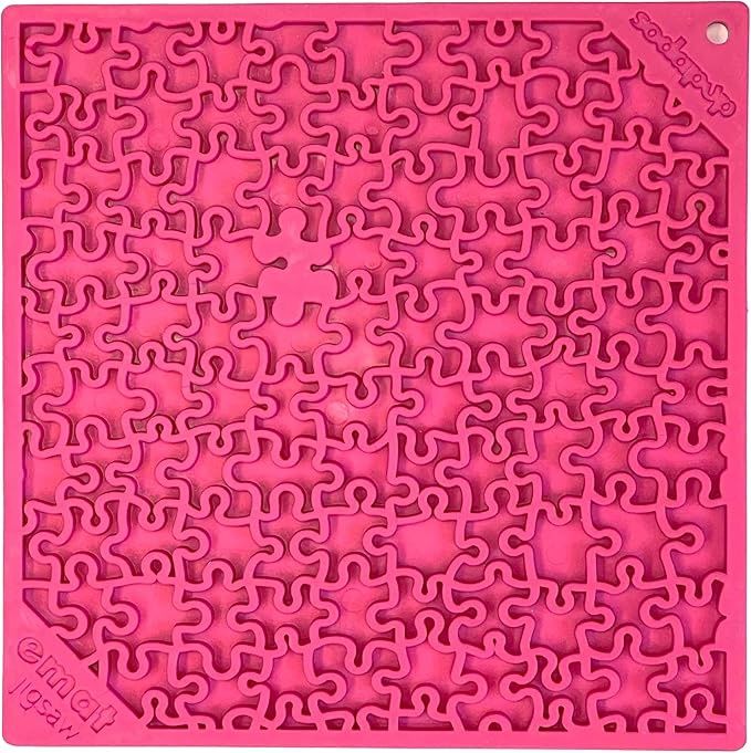 Jigsaw Enrichment Lick Mat Pink