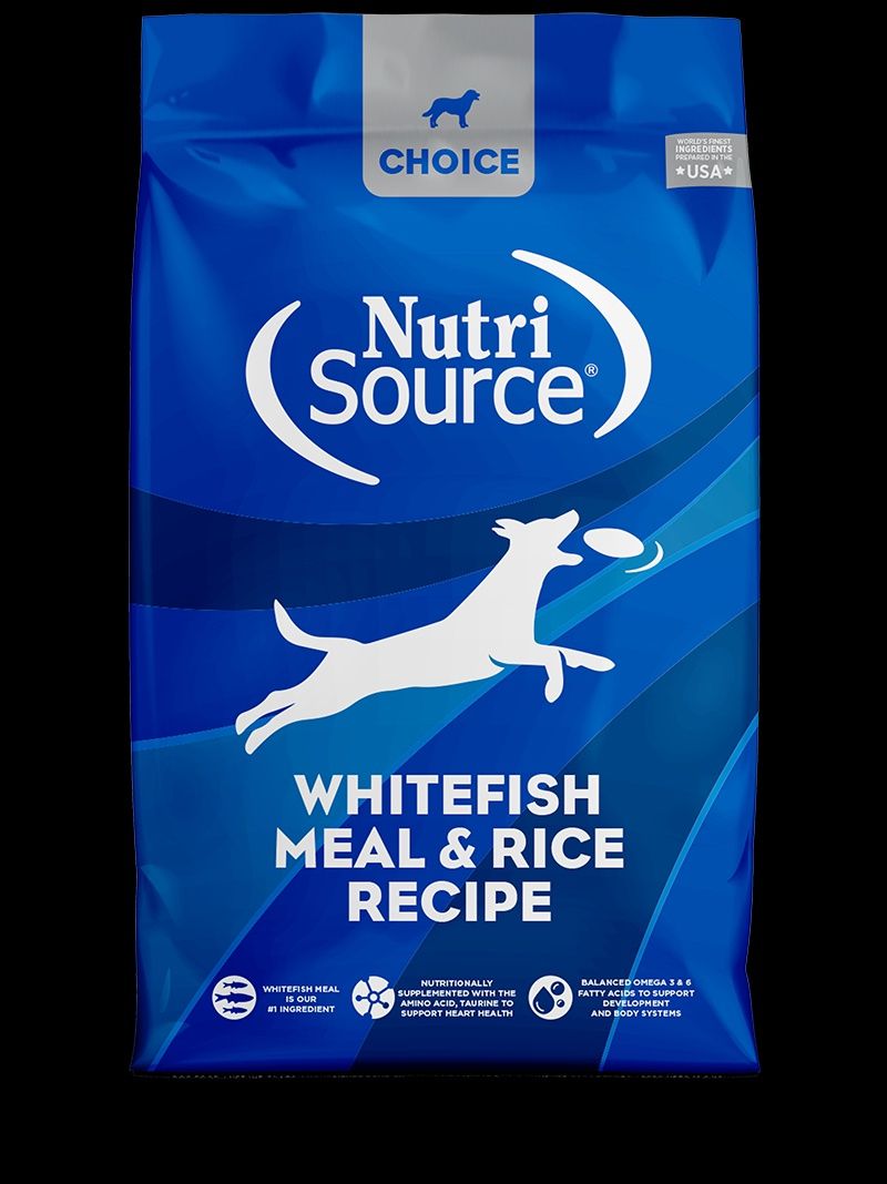 NutriSource Choice Whitefish Meal &amp; Rice 40#