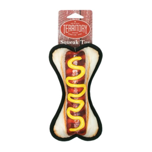 Territory Hot Dog Bone Toy, Medium, Assorted