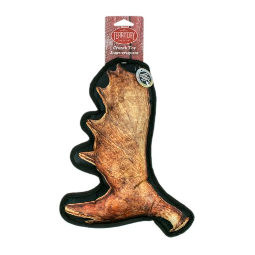 Territory Holiday Antler Crunch Dog Toy, Large, Brown