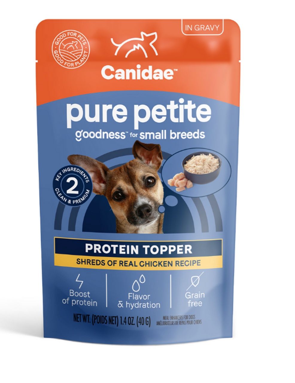 Canidae Pure Protein Topper Chicken Shreds 2.5 OZ