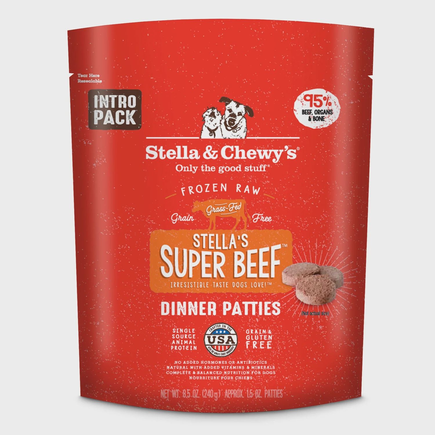 S&amp;C 8OZ BEEF FROZEN INTROPACK